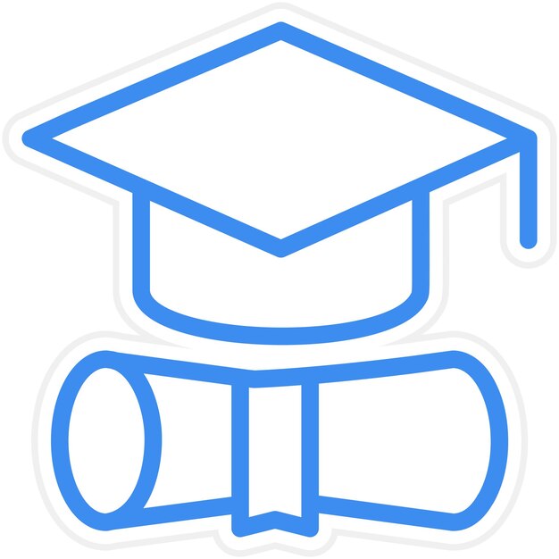 Diseño vectorial Phd Estilo de icono