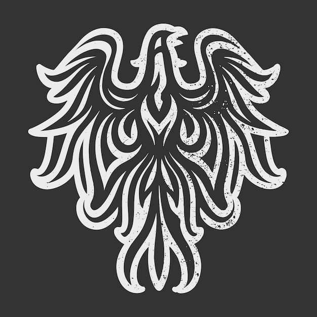 Diseño vectorial de Phoenix retro grunge