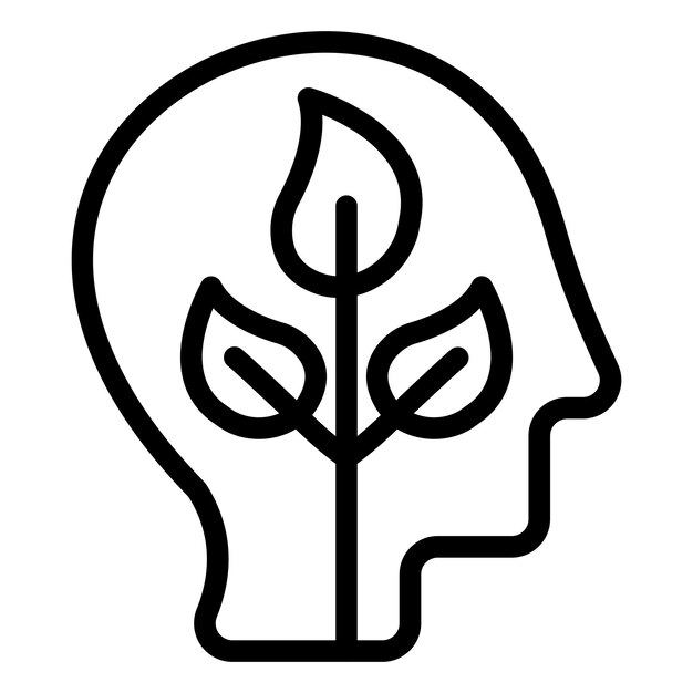 Diseño vectorial Piense en el estilo del icono verde