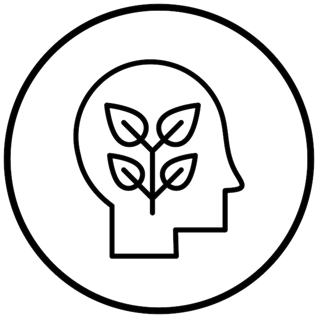 Diseño vectorial Piense en el estilo del icono verde