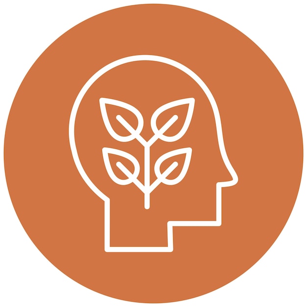 Diseño vectorial Piense en el estilo del icono verde