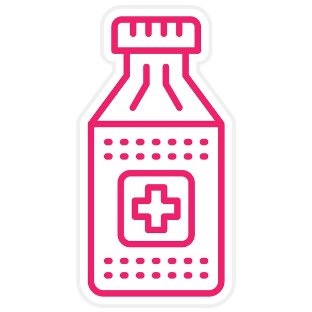 Diseño vectorial de píldoras Estilo del icono de la botella