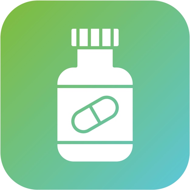 Diseño vectorial de píldoras Estilo del icono de la botella