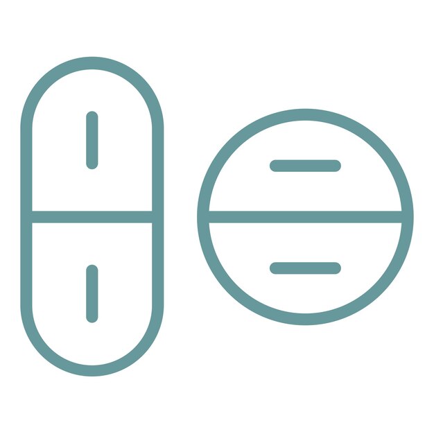Diseño vectorial de píldoras Estilo de icono