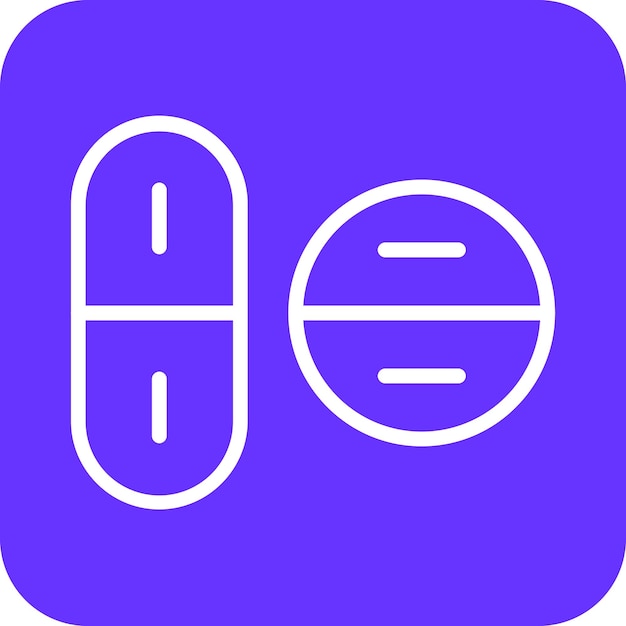 Diseño vectorial de píldoras Estilo de icono