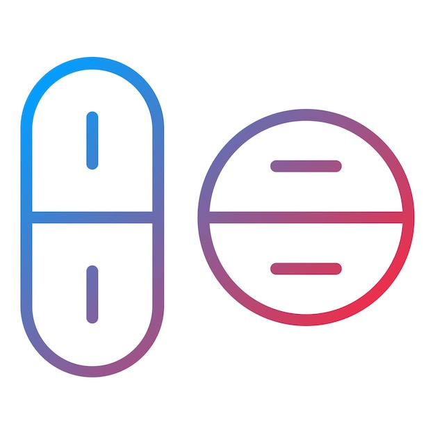 Diseño vectorial de píldoras Estilo de icono