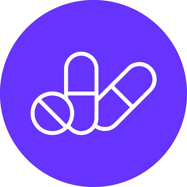 Diseño vectorial de píldoras Estilo de icono