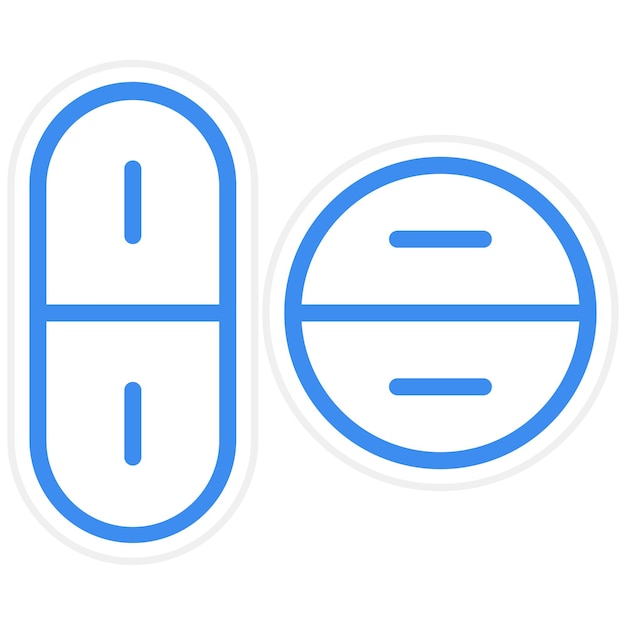 Diseño vectorial de píldoras Estilo de icono