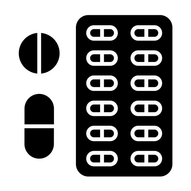 Diseño vectorial de píldoras Estilo de icono