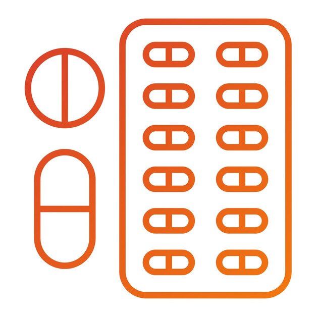 Diseño vectorial de píldoras Estilo de icono