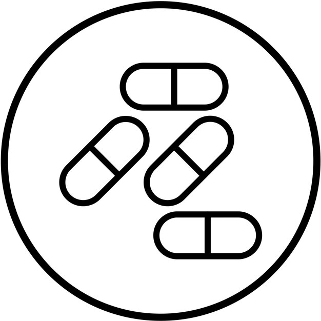 Diseño vectorial de píldoras Estilo de icono