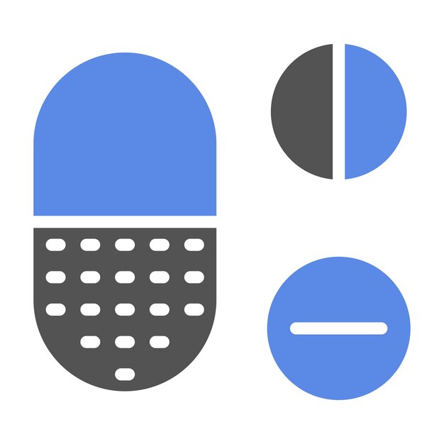 Diseño vectorial de píldoras Estilo de icono