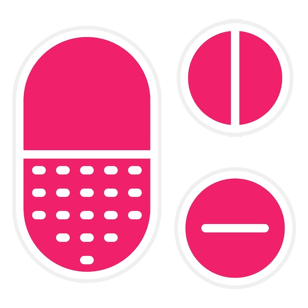 Diseño vectorial de píldoras Estilo de icono
