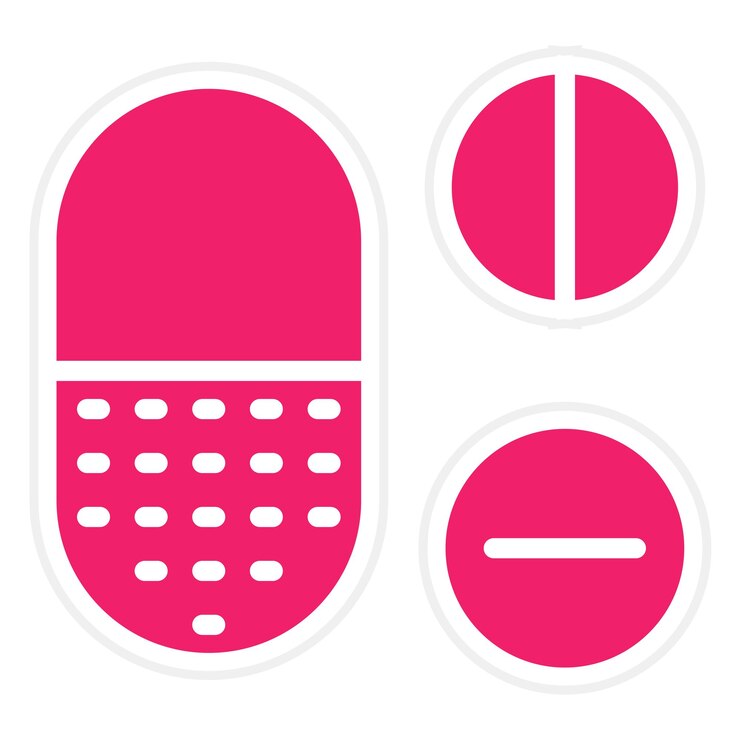Vector diseño vectorial de píldoras estilo de icono