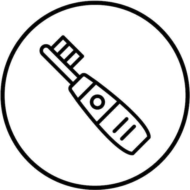 Diseño vectorial Pincel de dientes sonico Estilo de icono