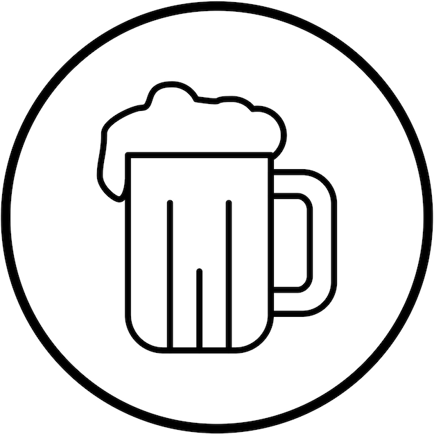Diseño vectorial Pint de estilo de icono de cerveza