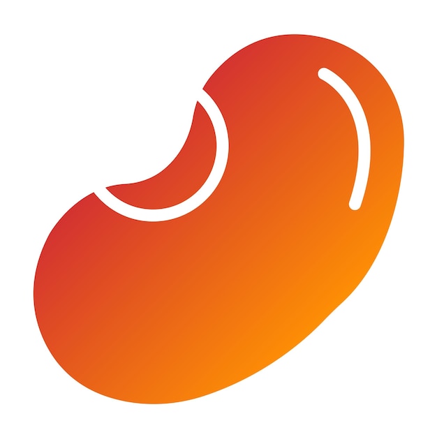 Diseño vectorial Pinto Bean Estilo del icono