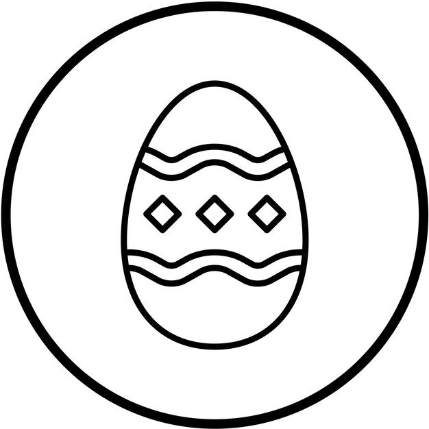 Diseño vectorial Pintura estilo de icono de huevo