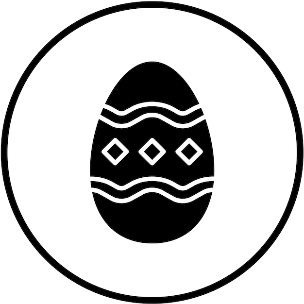Diseño vectorial Pintura estilo de icono de huevo