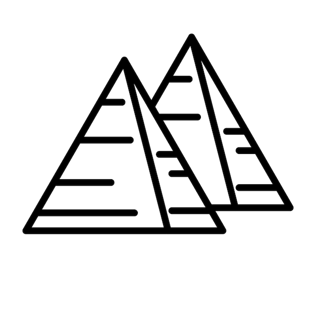Diseño vectorial de pirámides Estilo de icono