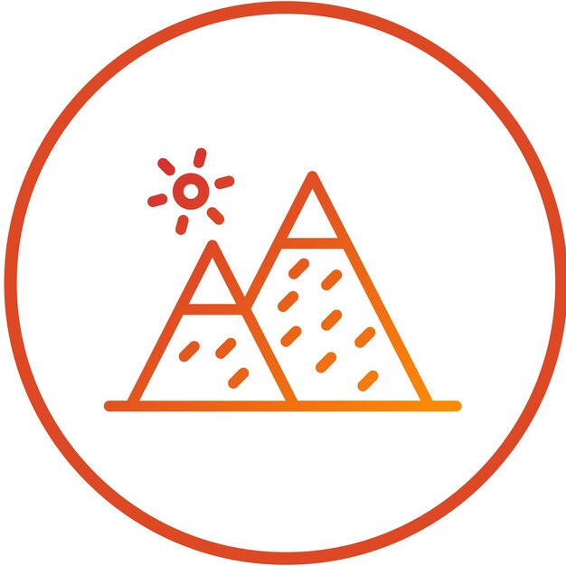 Diseño vectorial de pirámides Estilo de icono