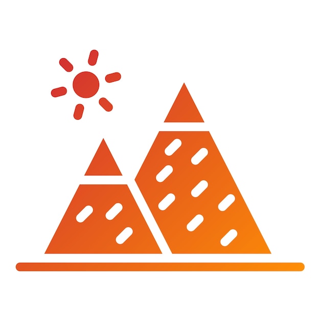 Diseño vectorial de pirámides Estilo de icono
