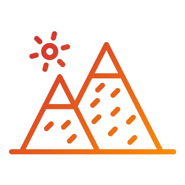 Diseño vectorial de pirámides Estilo de icono