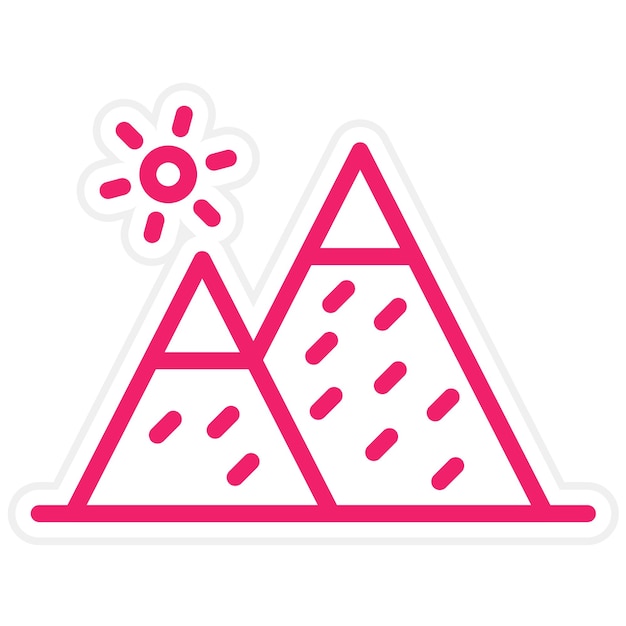 Diseño vectorial de pirámides Estilo de icono