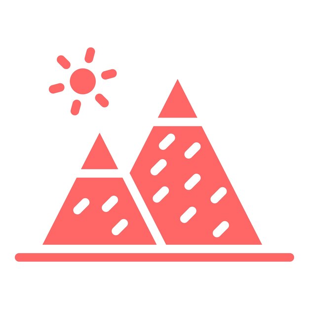 Diseño vectorial de pirámides Estilo de icono