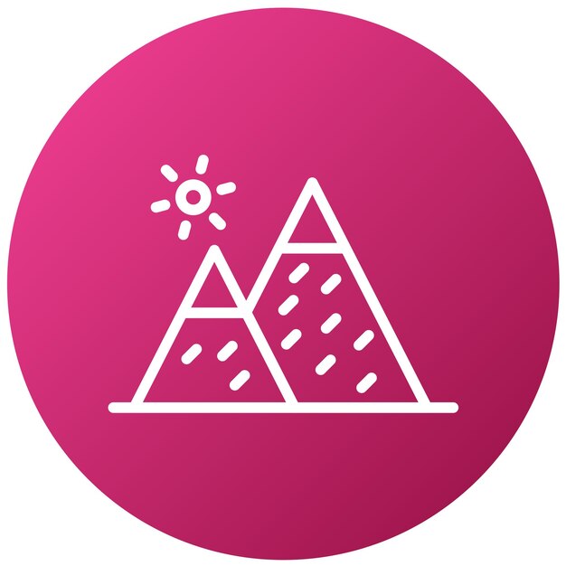 Diseño vectorial de pirámides Estilo de icono