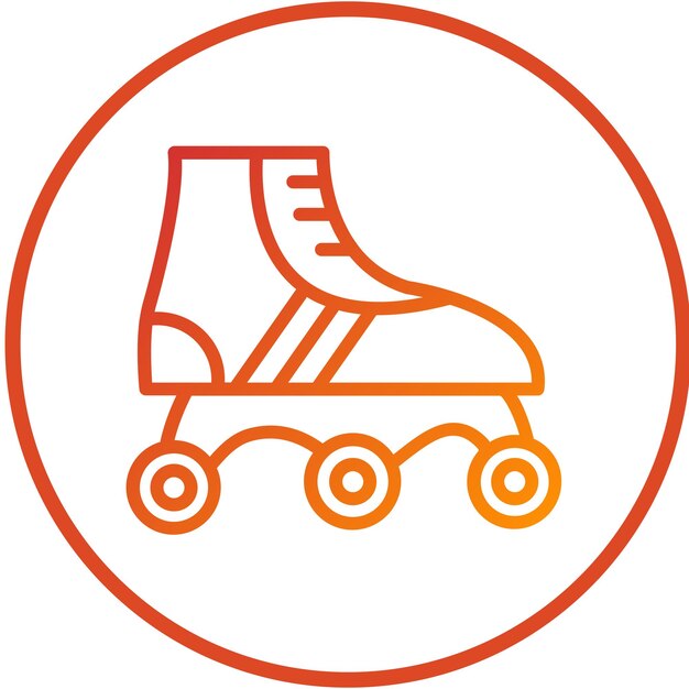 Diseño vectorial de la pista de patinaje con rodillos Estilo del icono