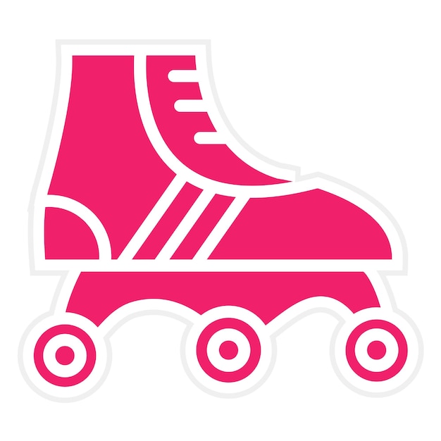 Diseño vectorial de la pista de patinaje con rodillos Estilo del icono