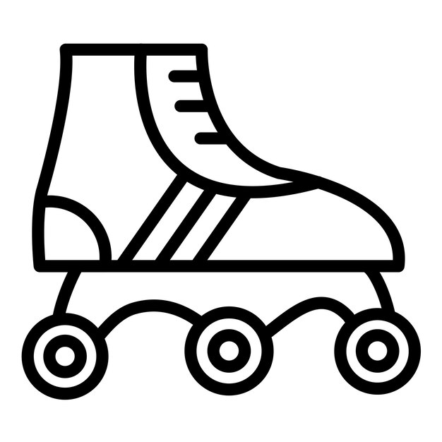 Diseño vectorial de la pista de patinaje con rodillos Estilo del icono