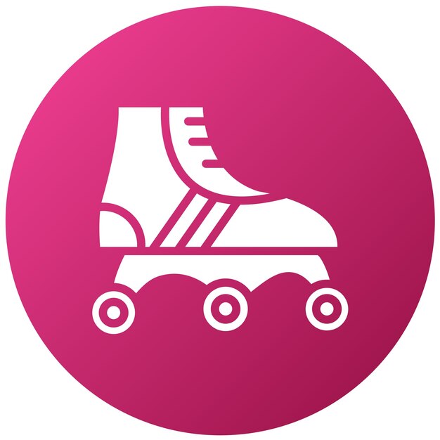 Diseño vectorial de la pista de patinaje con rodillos Estilo del icono