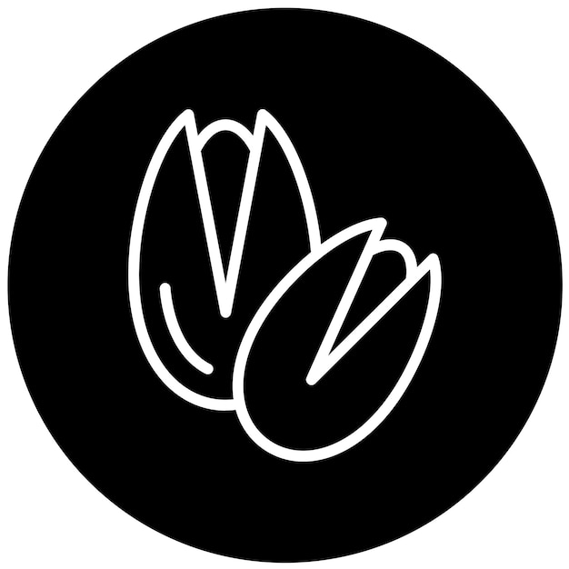 Diseño vectorial Pistachio estilo de icono de salón