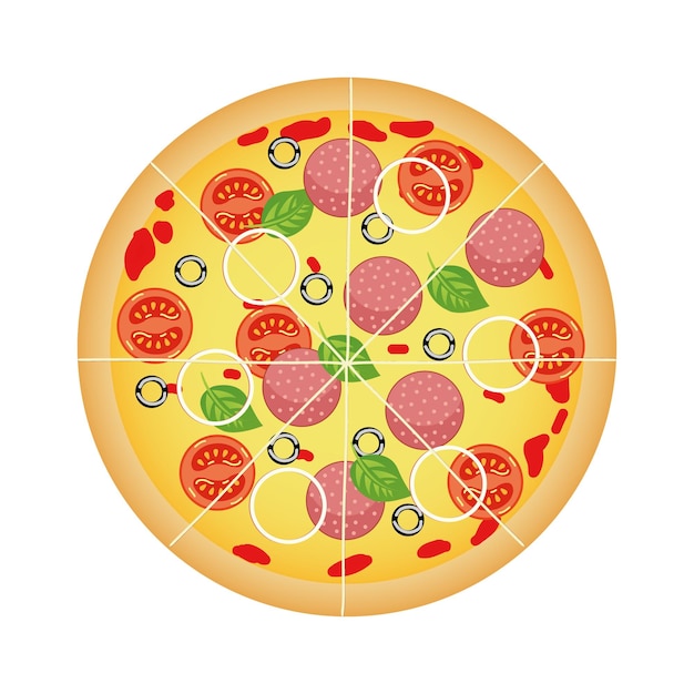 Vector diseño vectorial de pizzas