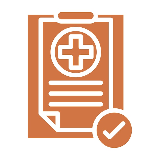 Diseño vectorial Plan de alta del paciente Estilo del icono