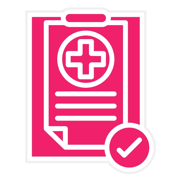 Diseño vectorial Plan de alta del paciente Estilo del icono