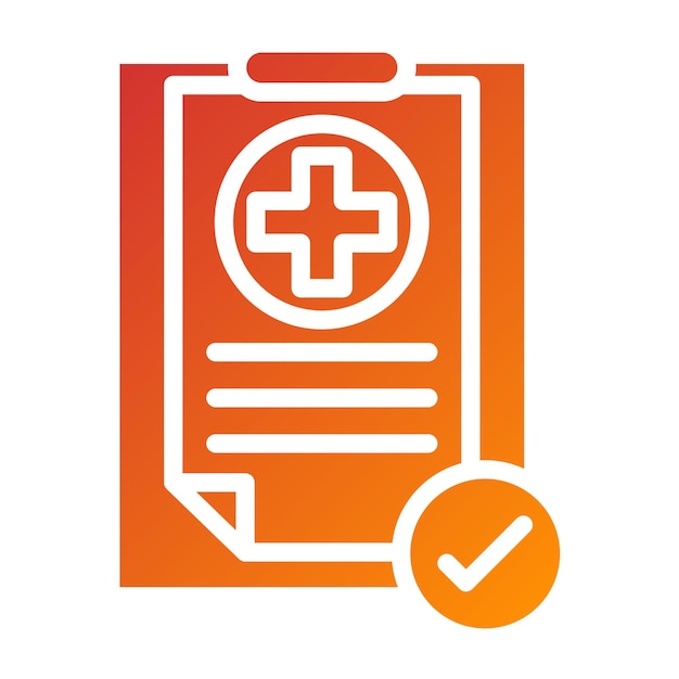 Diseño vectorial Plan de alta del paciente Estilo del icono