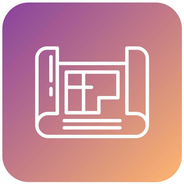 Diseño vectorial Plan arquitectónico Estilo del icono