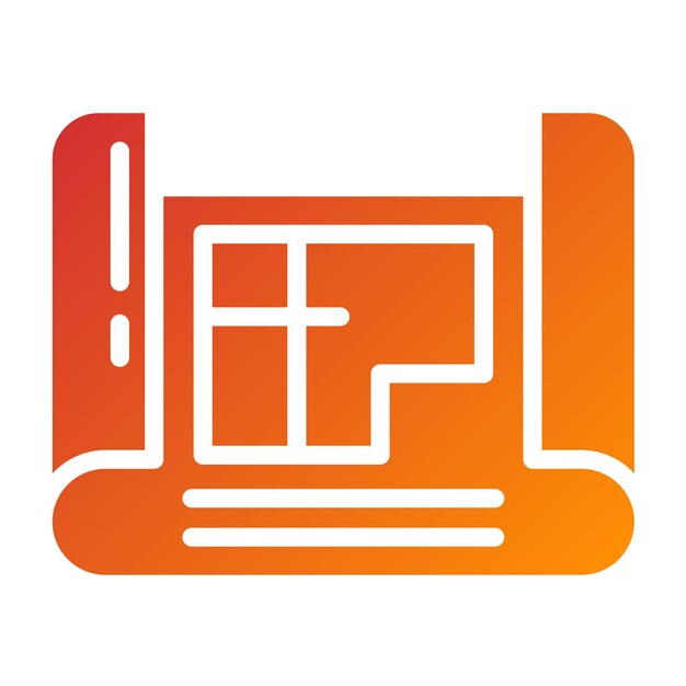 Diseño vectorial Plan arquitectónico Estilo del icono