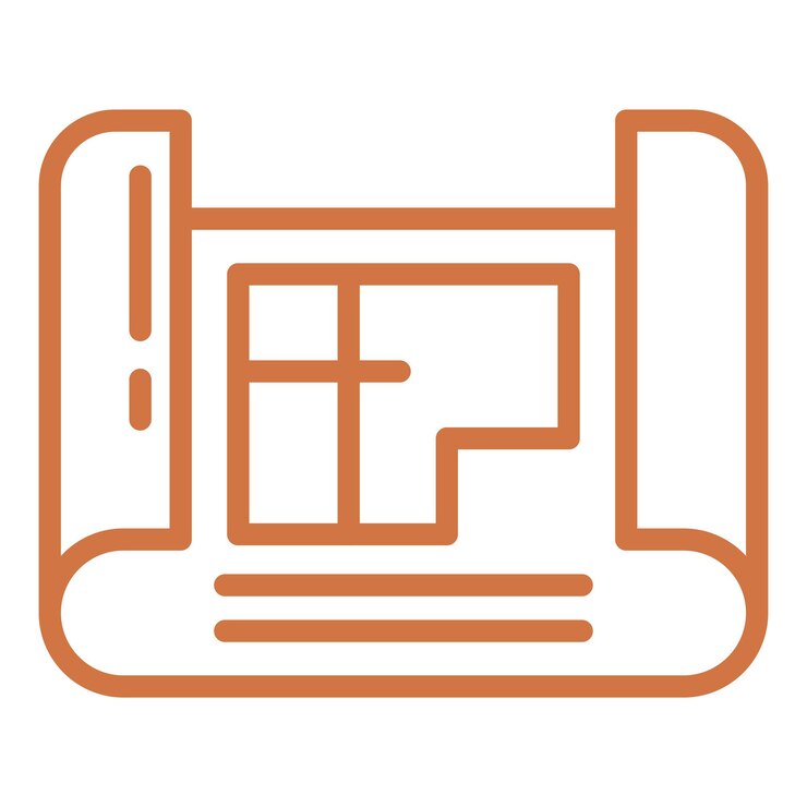 Diseño vectorial Plan arquitectónico Estilo del icono