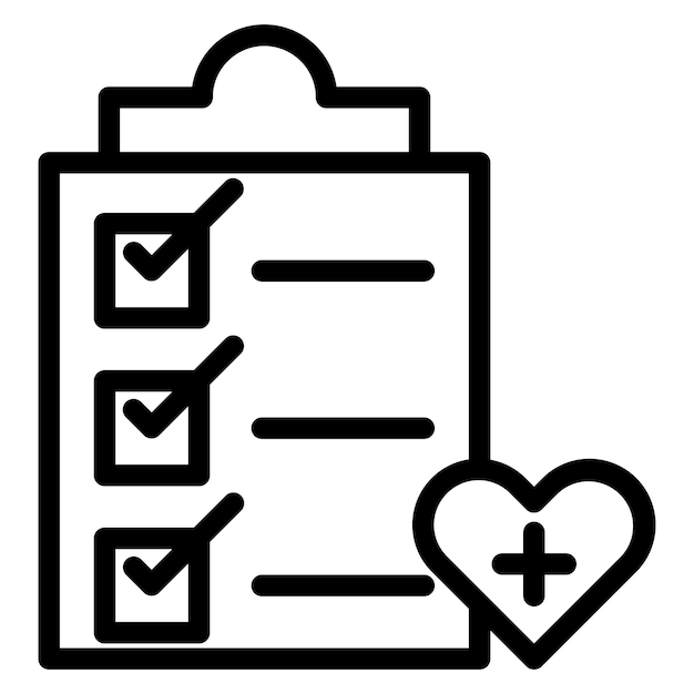 Diseño vectorial de planes de salud Estilo de icono