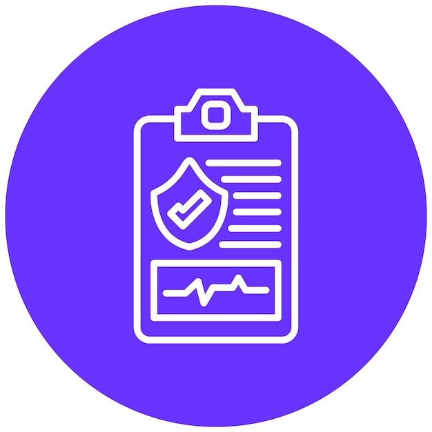 Diseño vectorial de planes de salud Estilo de icono