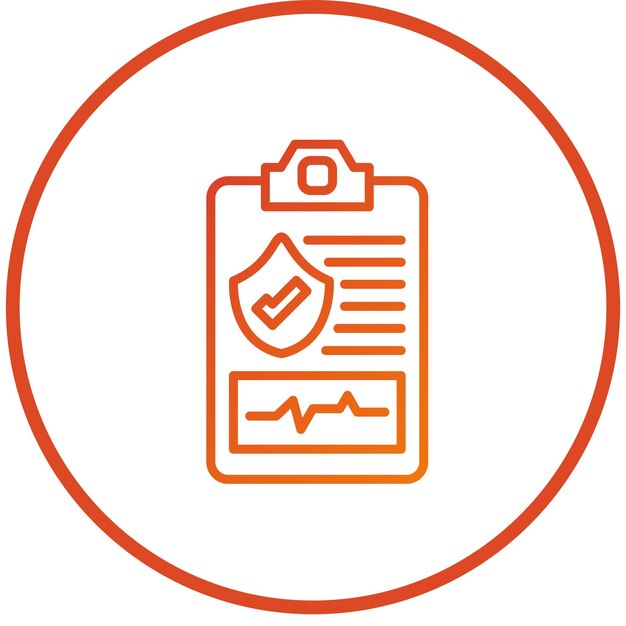 Diseño vectorial de planes de salud Estilo de icono