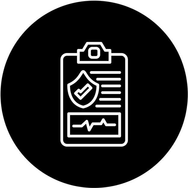 Diseño vectorial de planes de salud Estilo de icono