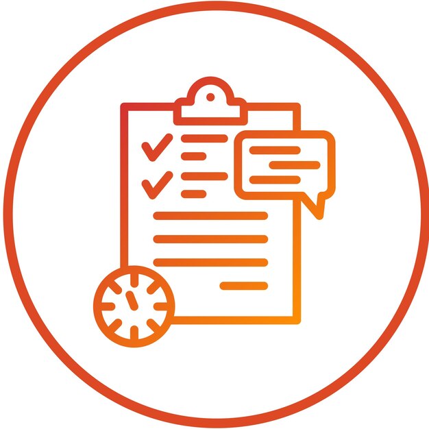 Diseño vectorial Planificador de tiempo de conversación Estilo de icono