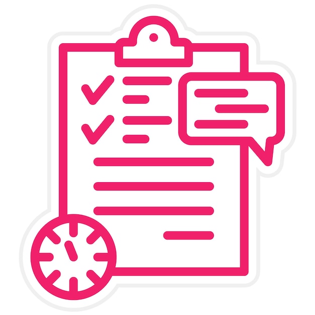 Diseño vectorial Planificador de tiempo de conversación Estilo de icono