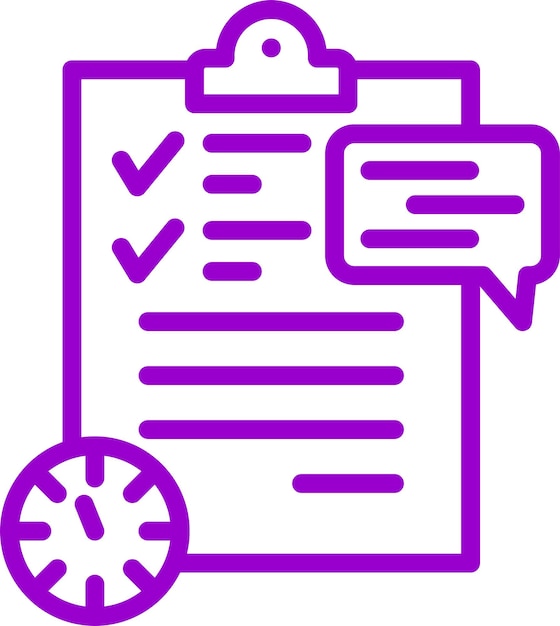 Diseño vectorial Planificador de tiempo de conversación Estilo de icono