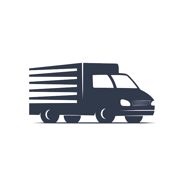 Diseño vectorial plano del camión de entrega